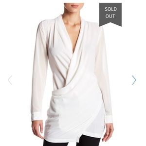 ASTR the label silk wrap blouse
